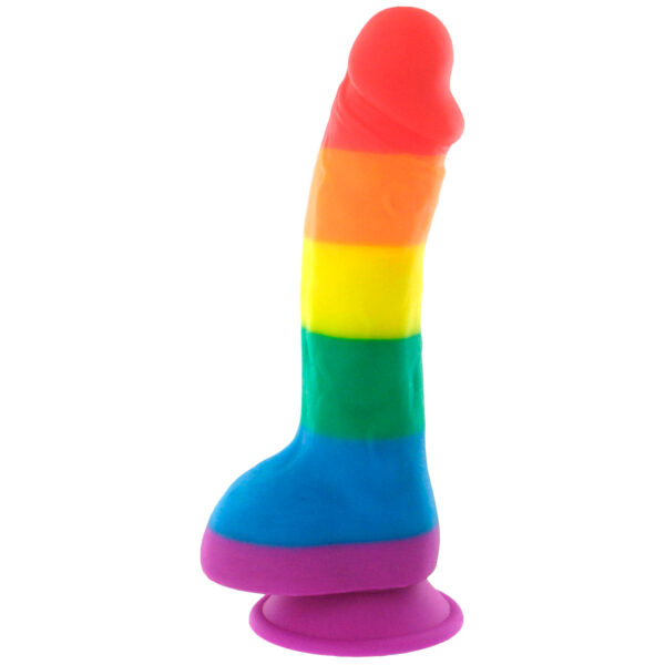 Autoblow Pride Dildo Original Rainbow Silikone Dildo med Kugler - Flere farver