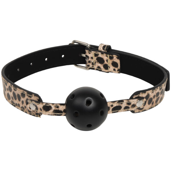 Baseks Leopard Ball Gag - Brun