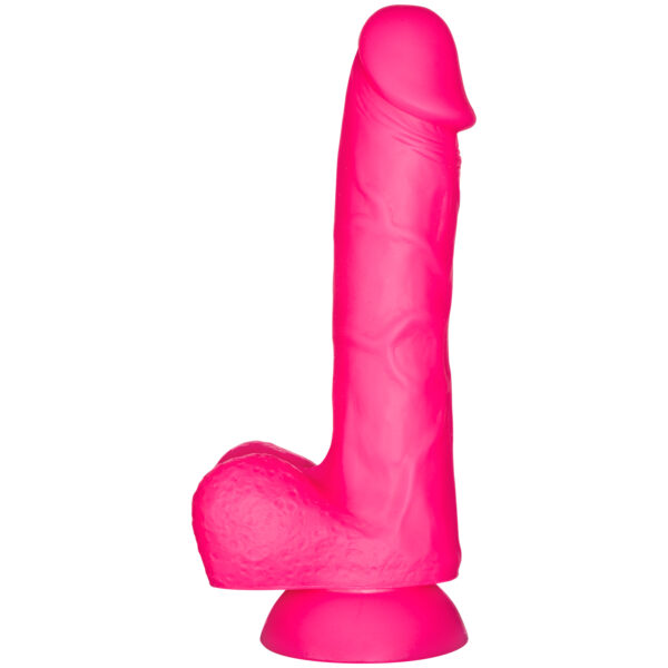 Baseks Realistisk Silikone Dildo med Sugekop Medium - Pink
