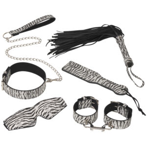 Baseks Zebra Kinky Bondage Sæt 6 stk - Hvid