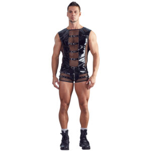 Black Level Lak T-Shirt med Net Mænd - Sort - 2XL