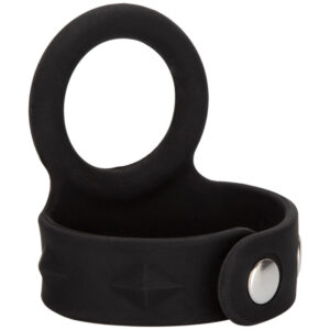 CalExotics Tri-Snap Scrotum Support Penisring - Sort - L