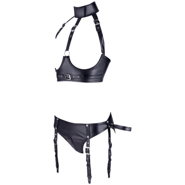 Cottelli Bondage BH Sæt med Hofteholder - Sort - S