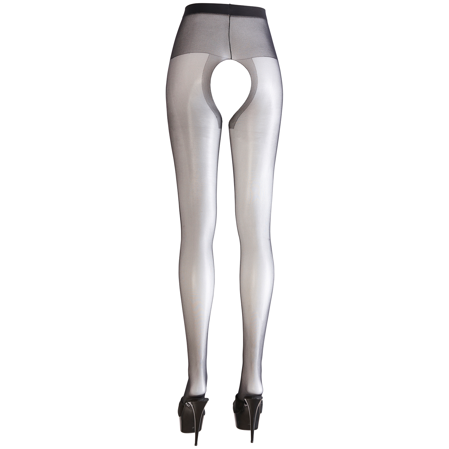 Cottelli Collection Bundløse Strømpebukser - Sort - S Cottelli Collection Bundløse Strømpebukser - Sort - S