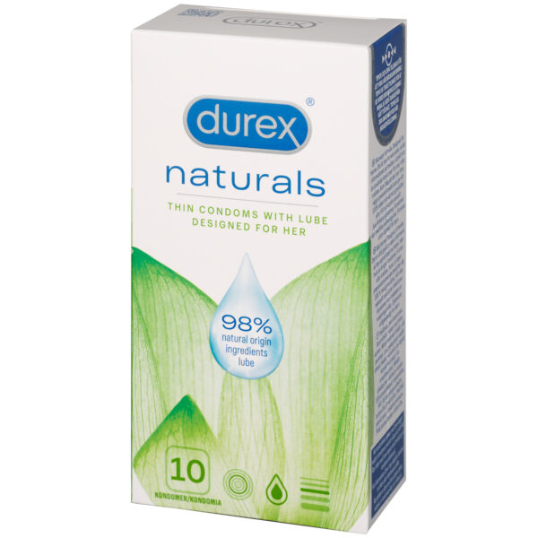 Durex Naturals Kondomer 10 stk - Klar - L