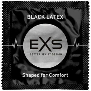 EXS Black Latex Kondomer 12 stk - Sort