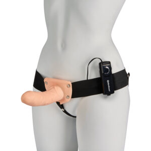 Fetish Fantasy Hollow Strap-on Vibrator - Nude