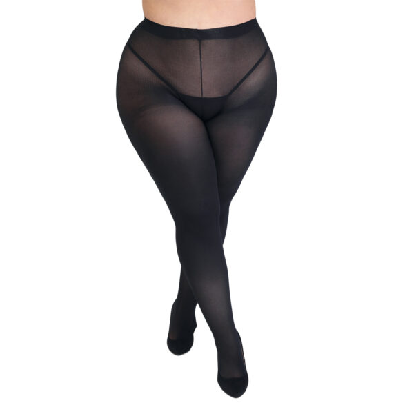 Fifty Shades of Grey Captivate Plus Size Spanking Tights - Sort - One Size Queen