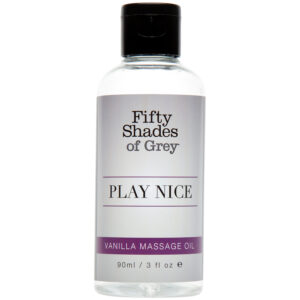 Fifty Shades of Grey Play Nice Vanilje Massage Olie 90 ml - Klar