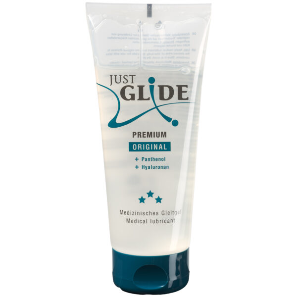 Just Glide Premium Original Vandbaseret Glidecreme med Hyaluronsyre 200 ml - Klar