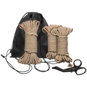 Kink by Doc Johnson Kink Bind & Tie Initiation Bondage Sæt 33 m - Brun