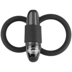 Malesation Dobbelt Penisring med Vibrator - Sort