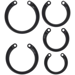 Mancage Sort Spare Ring Sæt 5 stk - Sort