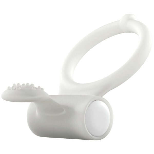 Marc Dorcel Power Clit Selvlysende Vibrerende Penisring - Hvid