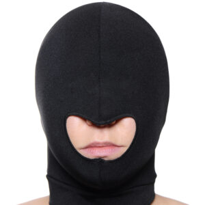 Master Series Blow Hole Spandex Maske - Sort - One Size