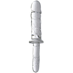 Master Series Brutus Glas Dildo Thruster - Klar