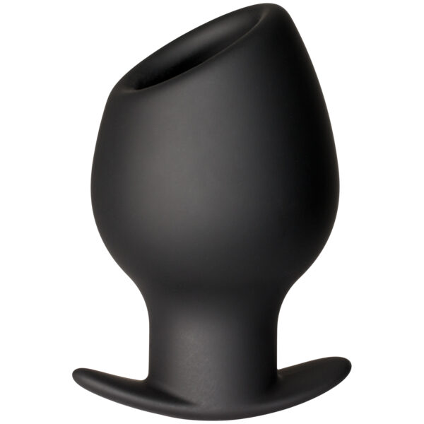 Master Series Hollow Anal Plug Stor - Sort