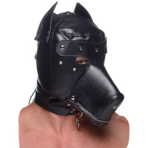 Master Series Muzzled BDSM Hood - Sort