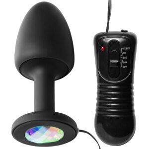 Master Series Paragon Gem Vibrerende Anal Plug - Sort