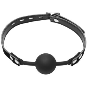 Master Series Premium Hush Silikone Comfort Ball Gag - Sort