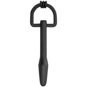 Master Series The Hallows Cum-Thru D-Ring Penis Plug - Sort