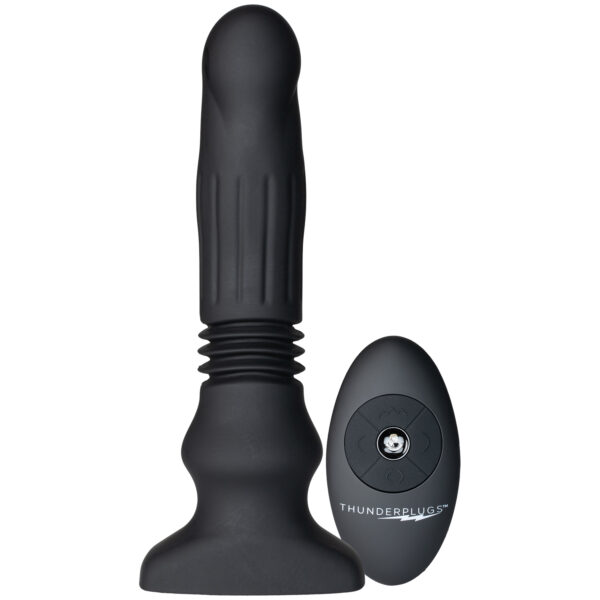 Master Series Thunderplugs Swelling and Thrusting Butt Plug - Sort