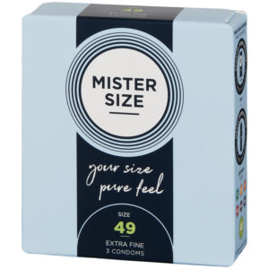 Mister Size PureFeel Kondom 3 stk - Klar - 49 mm