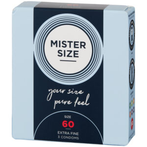 Mister Size PureFeel Kondom 3 stk - Klar - 60 mm