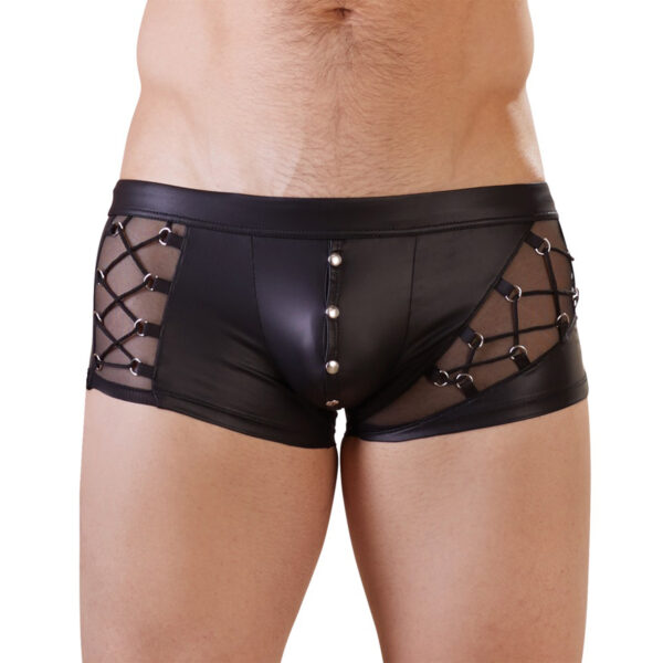 NEK Wetlook Boxershorts med Knapper - Sort - S