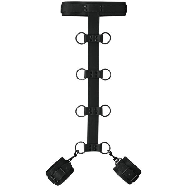 Obaie Imiteret Læder Body Restraints Harness - Sort