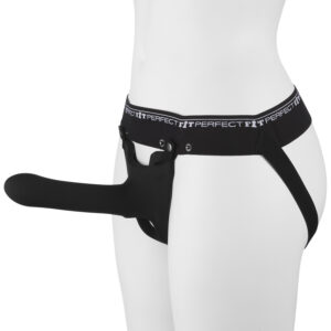 Perfect Fit Zoro Strap-On Harness med Dildo Sort - Sort - L