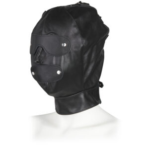 Rimba Justerbar Læder Maske - Sort - One-Size
