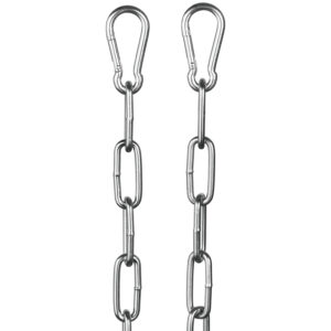 Rimba Metal Kæde Med Karabinhager 100 cm - Sølv