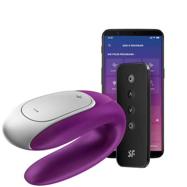 Satisfyer Double Fun App-Styret Par Vibrator - Lilla