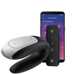 Satisfyer Double Fun App-Styret Par Vibrator - Sort
