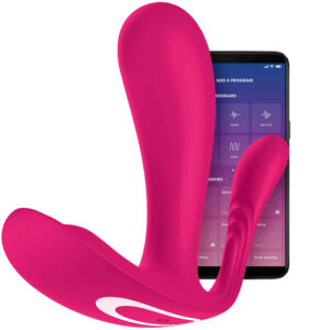 Satisfyer Top Secret + App-styret Vibrerende G-punkt og Anal Stimulator - Rosa