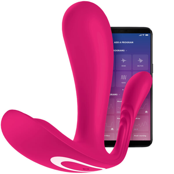 Satisfyer Top Secret + App-styret Vibrerende G-punkt og Anal Stimulator - Rosa