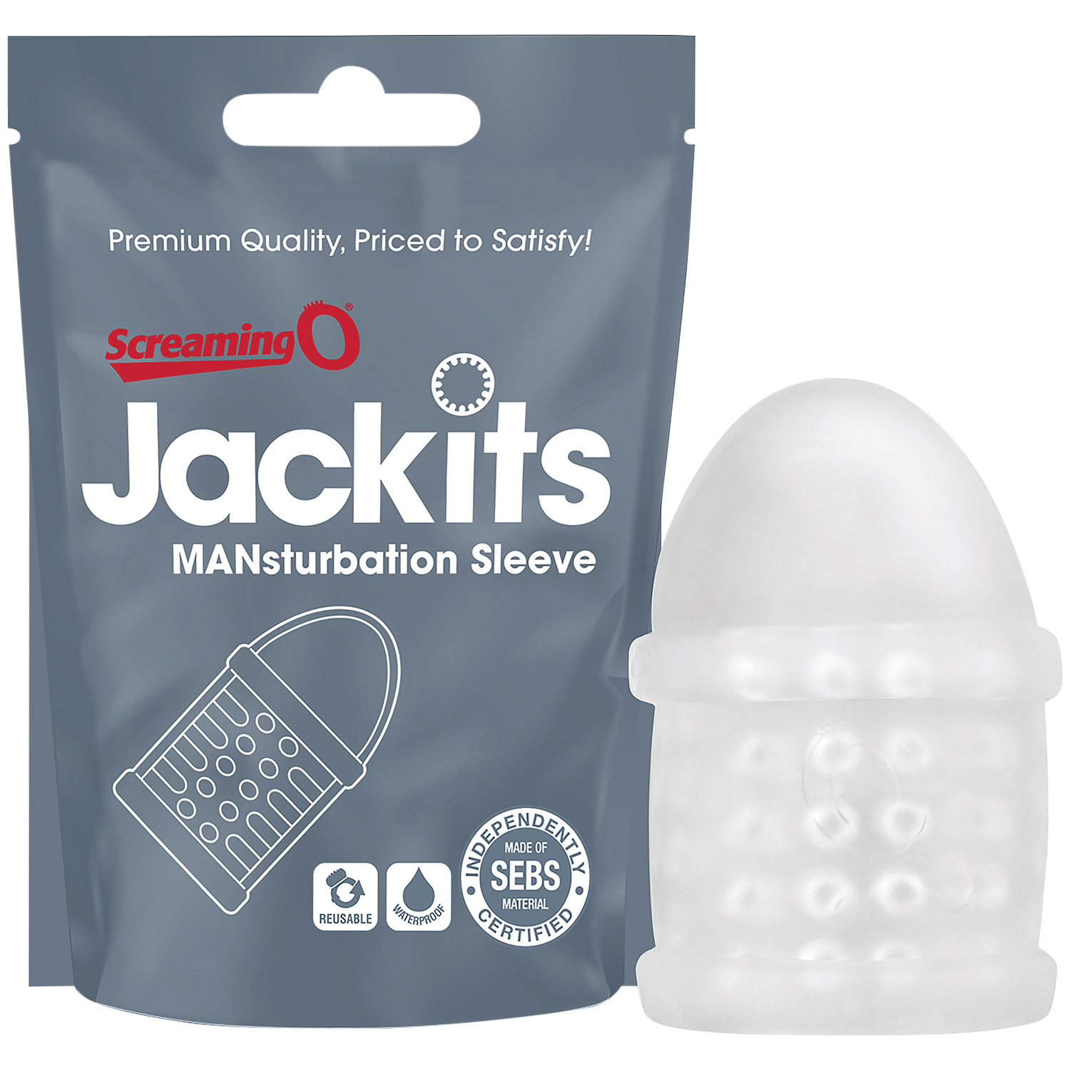 Screaming O Jackits Masturbation Sleeve - Klar Screaming O Jackits Masturbation Sleeve - Klar