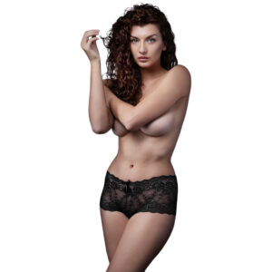 Sheer Fantasy Underneath Mila Bundløs Blonde Hipster - Sort - S/M