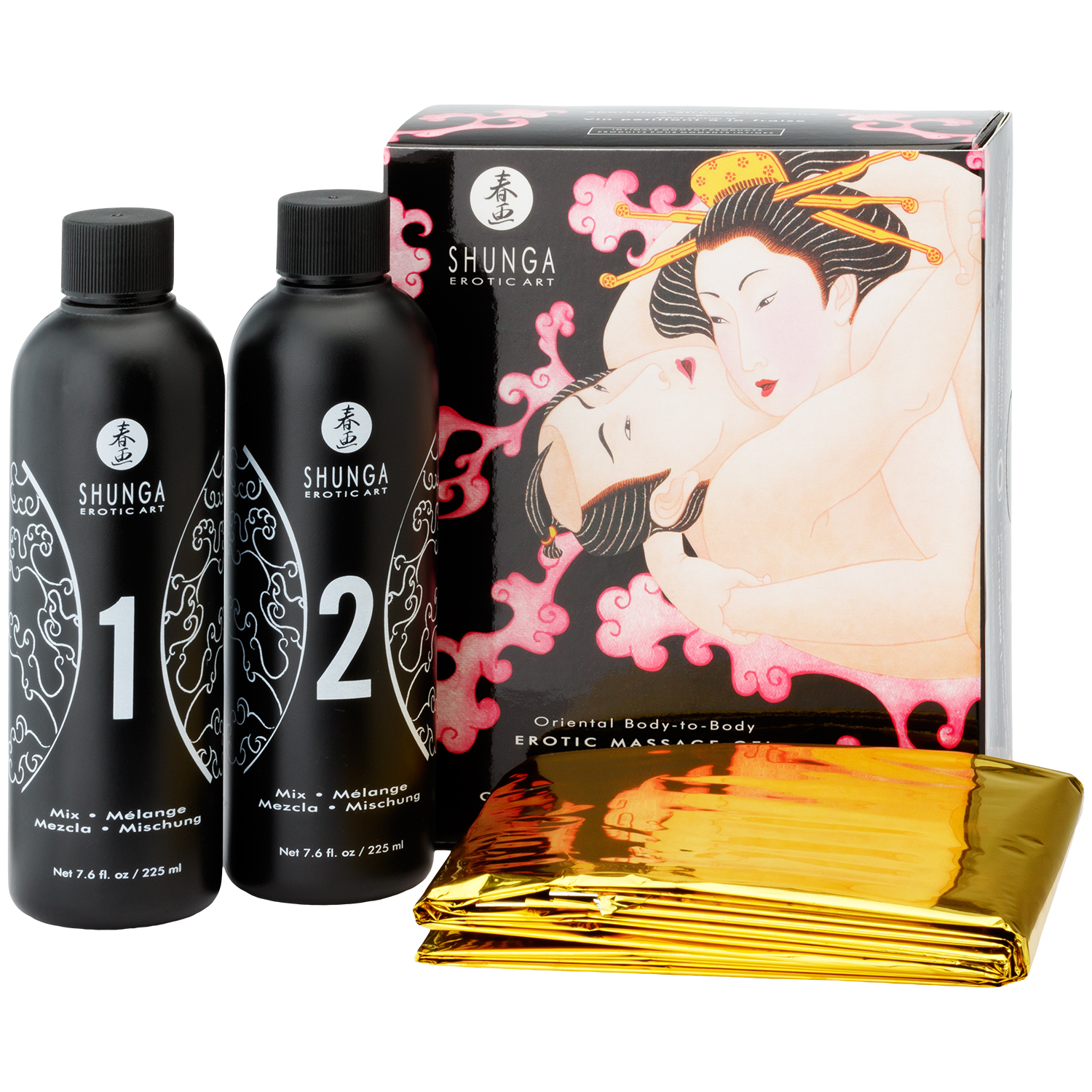Shunga Body Slide Massage Gel Sæt 2 x 225 ml - Klar Shunga Body Slide Massage Gel Sæt 2 x 225 ml - Klar