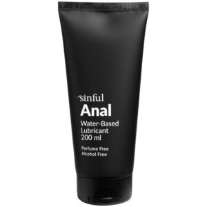 Sinful Anal Vandbaseret Glidecreme 200 ml - Klar