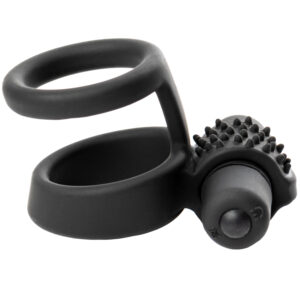 Sinful Double Grip Vibrerende Penisring - Sort