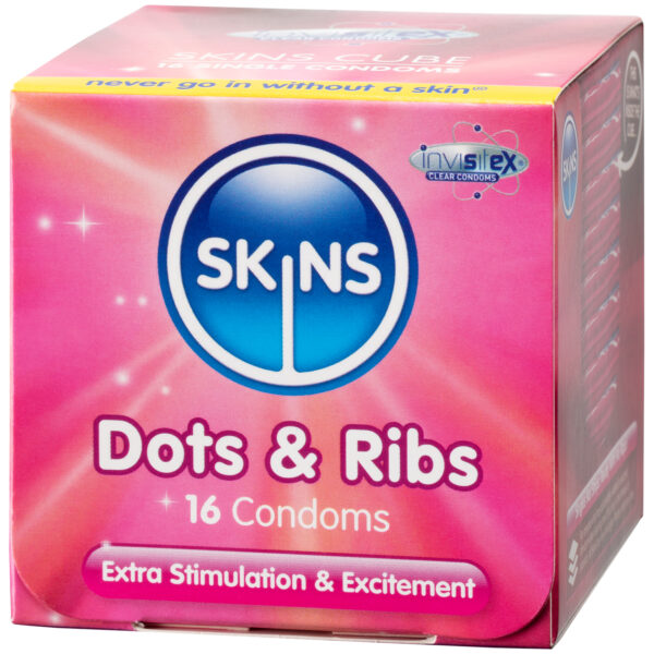 Skins Dots & Ribs Kondomer 16 stk - Klar