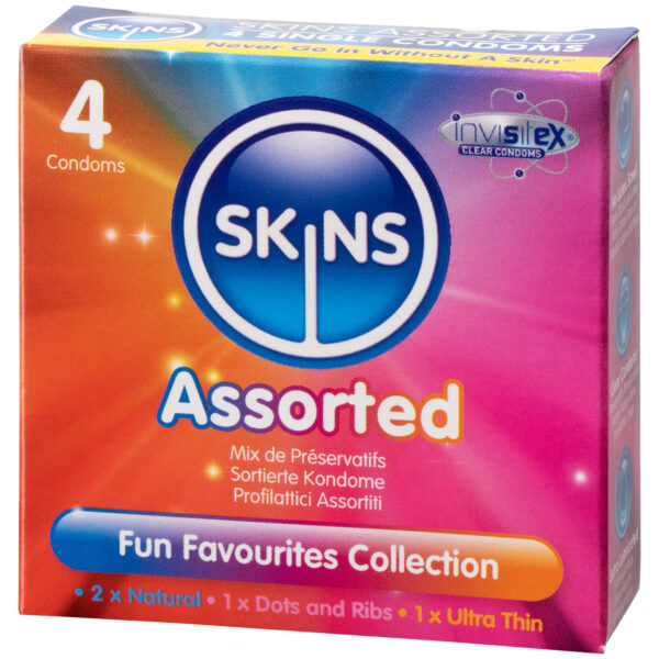 Skins Forskellige Kondomer 4 stk - Sort