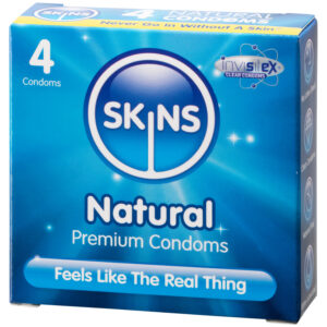 Skins Natural Normale Kondomer 4 stk - Klar