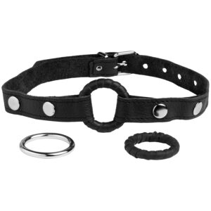 Stoys Mundknebel med 3 Ringe - Sort