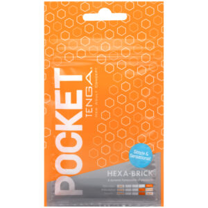 Tenga Pocket Hexa-Brick Masturbator - Hvid