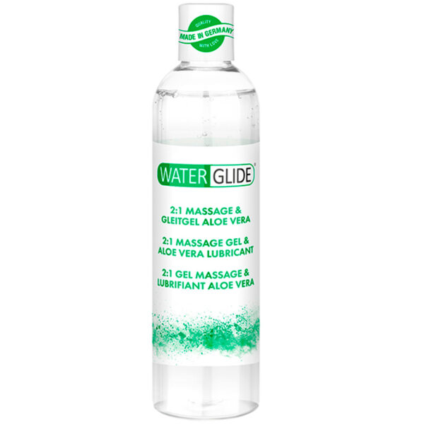 Waterglide Aloe Vera 2-i-1 Massagegel og Glidecreme 300 ml - Klar