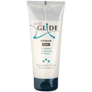 Just Play Just Glide Premium Silikonebaseret Anal Glidecreme 200 ml - Klar