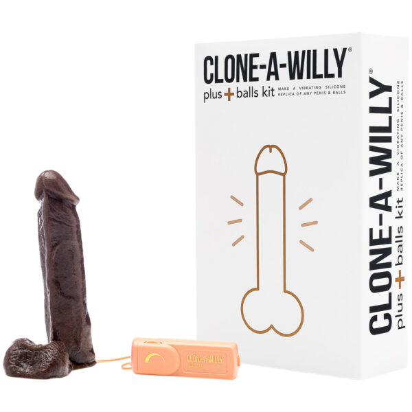 Clone-A-Willy Plus Balls DIY Homemade Dildo Clone Kit Deep Skin Tone - Brun